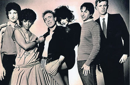 Publicity photo of the Waitresses, 1982.