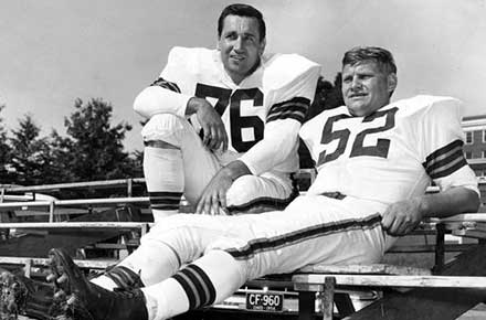 Lou Groza and Frank Gatski, Cleveland Browns training camp 1956