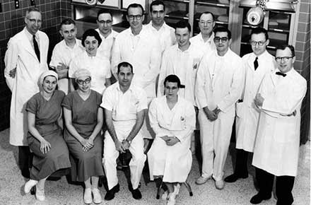 Team that participated in Cleveland's first stopped-heart surgery, 1956.