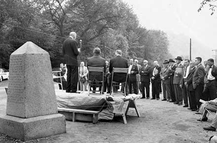 Dedication of &Point of Beginning& Marker, 1960