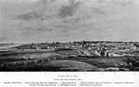Cleveland in 1833 (View east from Brooklyn Hill)