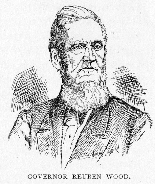 drawing of Governor Reuben Wood
