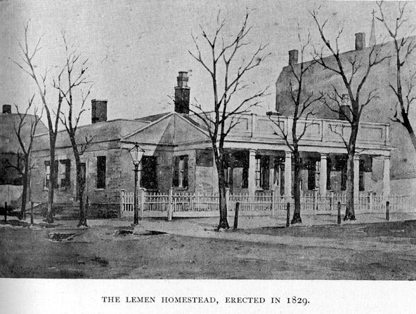 photograph of The Lemon Homestead, Erected in 1829
