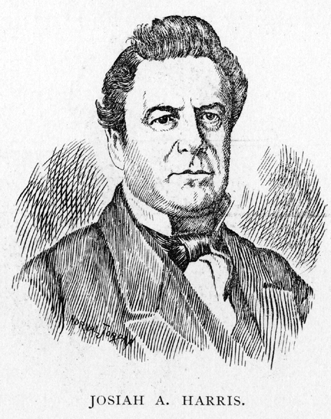 drawing of Josiah A. Harris