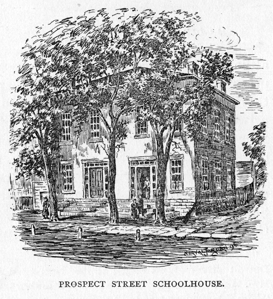 drawing of Prospect Street Schoolhouse