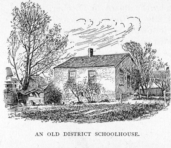 drawing of An Old District Schoolhouse