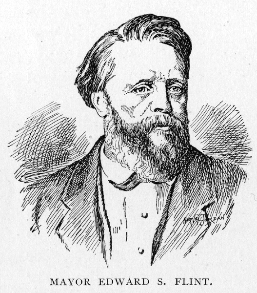 drawing of Mayor Edward S. Flint