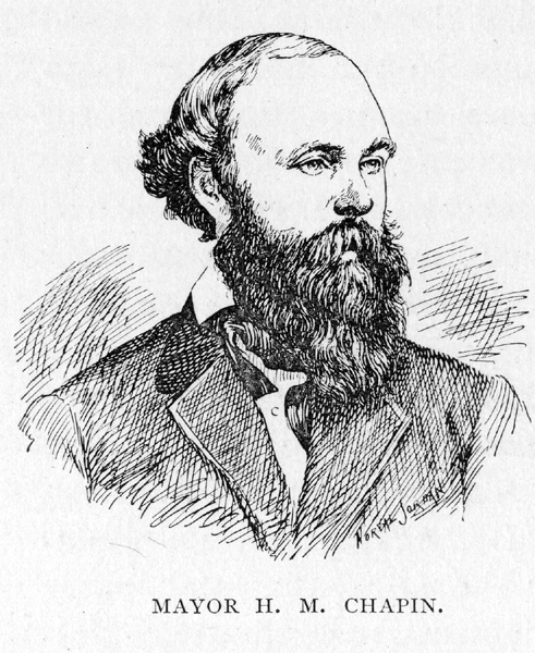 drawing of Mayor H. M. Chapin