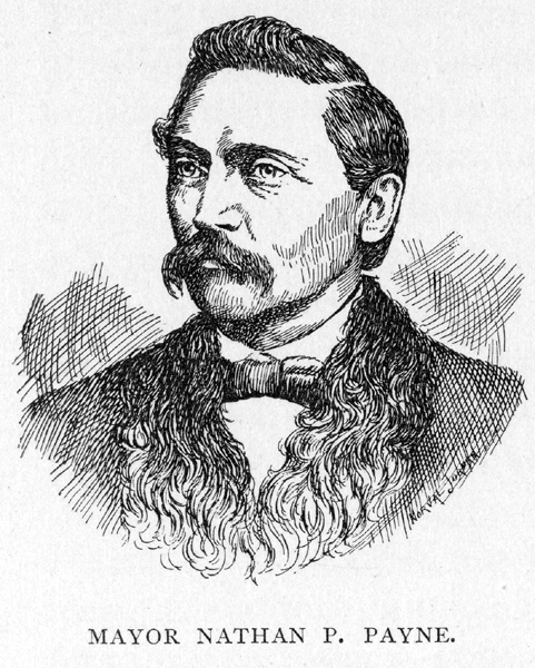 drawing of Mayor Nathan P. Payne