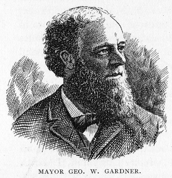 drawing of Mayor Geo. W. Gardner
