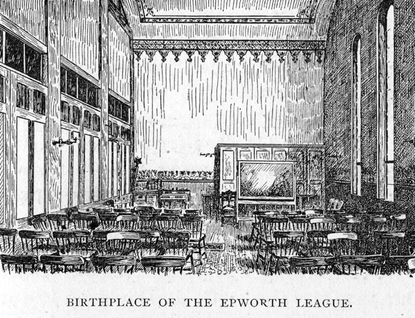 drawing of Birthplace of the Epworth League