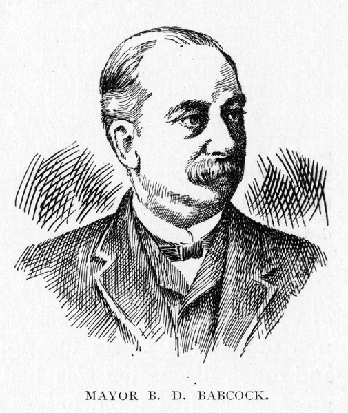 drawing of Mayor B. D. Babcock