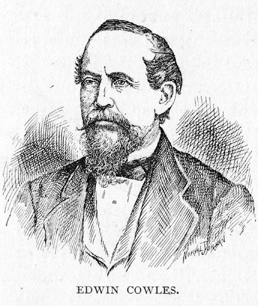 drawing of Edwin Cowles