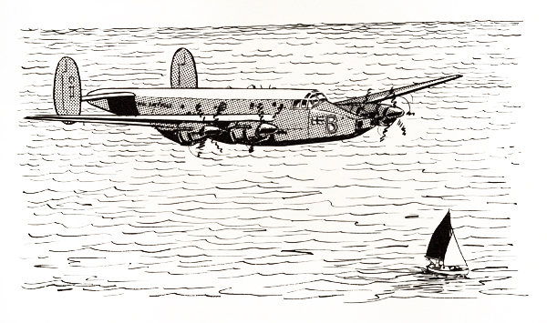 Drawing of Tinkerbelle and RAF plane.
