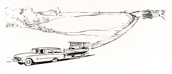 Drawing of caron way to Falmouth, Mass.