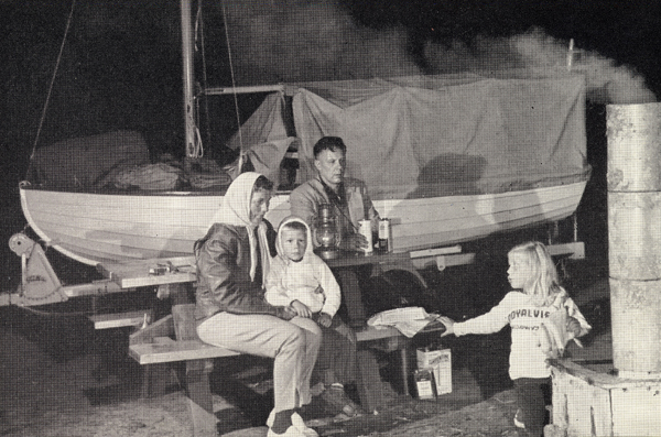 Photo of family camping at Indian Lake, Michigan