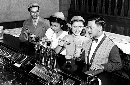 International students from Burma, Hawaii, Greece, and Peru, 1947