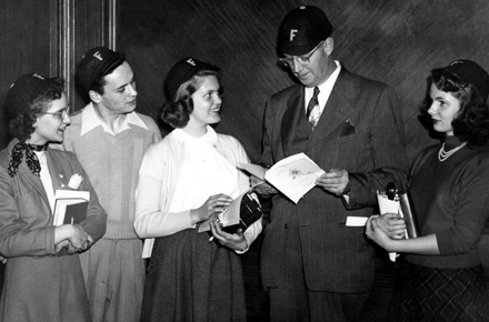 Fenn Freshmen with President G. Brooks Earnest c. 1953