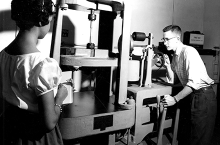 Mechanical Engineering Laboratory in the Claud Foster Engineering Building, c. 1960