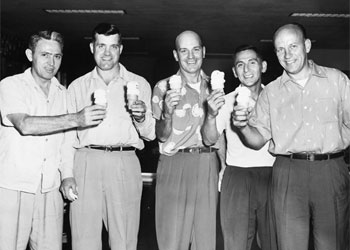 Ice cream for the Cleveland Browns coaches, 1954