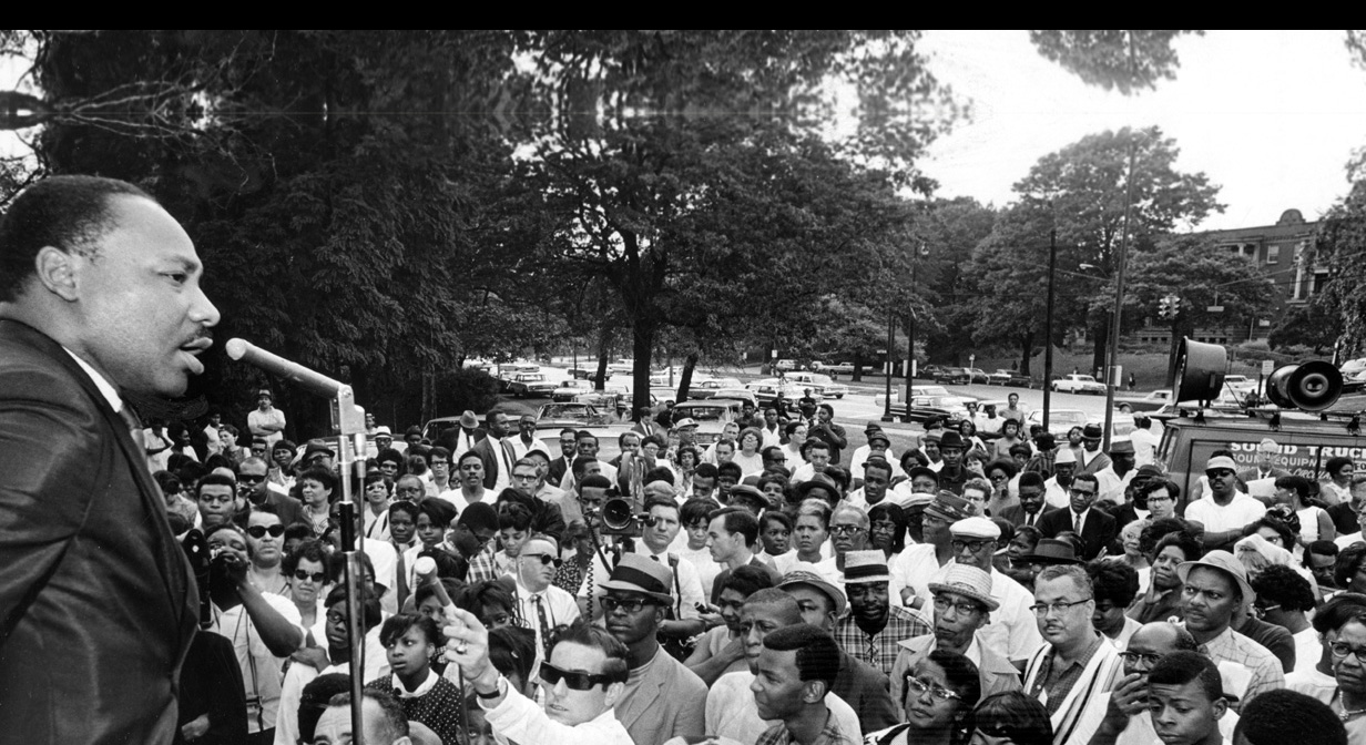 Dr. Martin Luther King speaks in Cleveland's Rockefeller Park, East Blvd and Superior Ave., July 1967