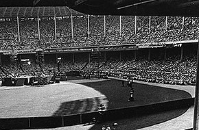 Crowd at Billy Graham Crusade, Cleveland Municipal Stadium, July 22, 1972.
