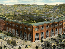 postcard image of the newly-opened League Park