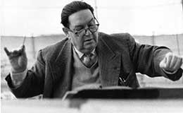 Darius Milhaud conducting