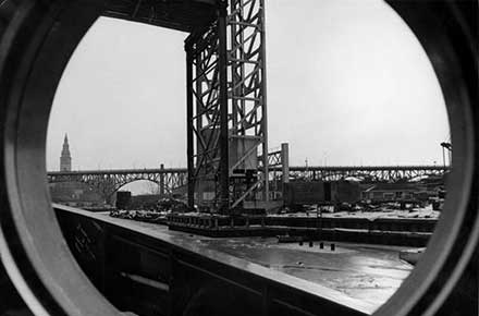 View of the Flats through a porthole, 1965 (Clayton Knipper)