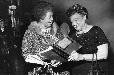 Zelma George and Gladys Davenport singing Handel's Messiah at Karamu House, 1975