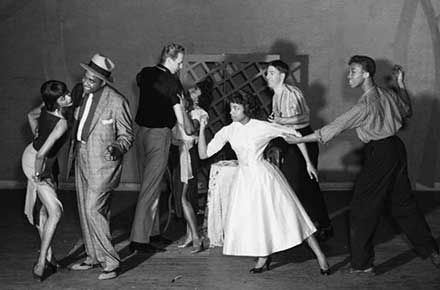 The nightclub scene from Guys and Dolls, 1957