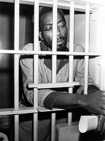 Fred Ahmed Evans in jail, 1968