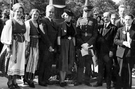 Dedication of the bust of Lithuanian patriot Basanavicius, 193