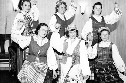 Lithuanian folk dancers, 1948