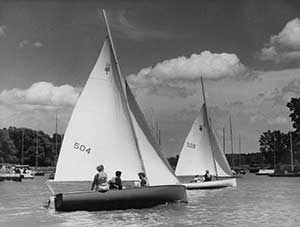Sail boats at Mentor Yacht Club