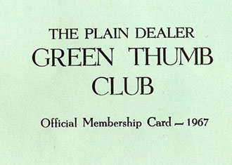 Green Thumb Club membership card