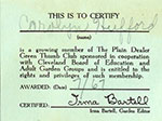 Green Thumb Club membership card