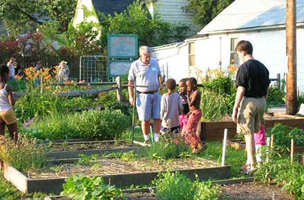 Kids in the Garden Day at Ithaca Court Community Garden, 2006