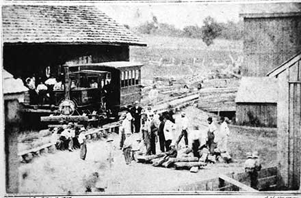 Carrollton, Ohio train depot, 1867