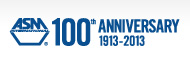 ASM 100 years logo