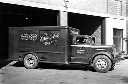 Standard Brewing Company delivery truck, 1950
