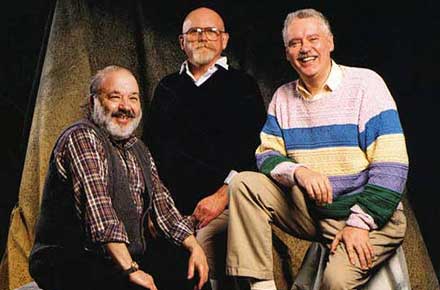 Profs. Reuben Silver, Eugene Hare, and Joseph Garry, Jr., 1990.