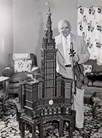 Charles Hlinka and his 6-foot CUT model