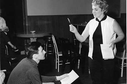 Marilyn Bianchi at rehearsal in early Dobama production