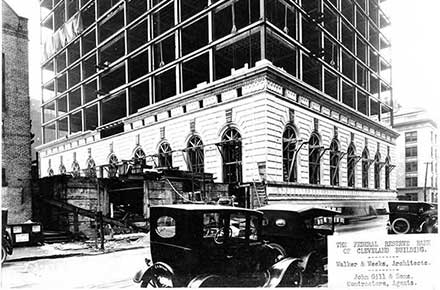 Installation of marble facade