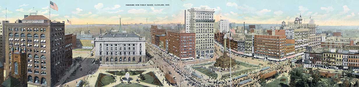 Panoramic view of Public Square, Cleveland, O.