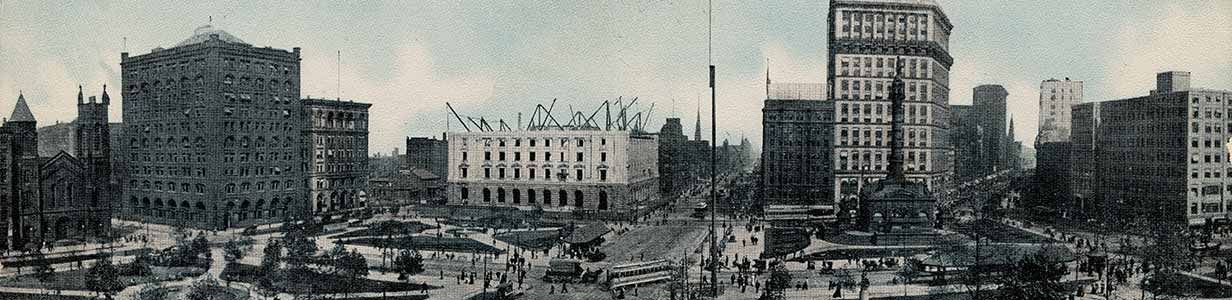 Panoramic view of Public Square, Cleveland, O. 1900-1929