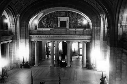 Foyer of Cuyahoga County Courthouse, 1957.