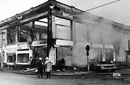 Destruction at E. 124th & Superior, 1968