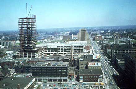 CSU, Rhodes Tower under construction